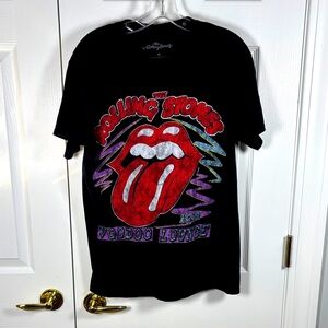 🛍️SALE🛍️ The Rolling Stones Black Crew Neck Concert T-Shirt Medium 1994
